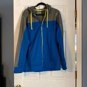 REEBOK mens zip up hoodie; size large